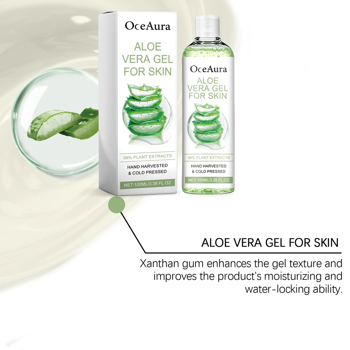 Gel Visage Aloe Vera — Hydratant, Apaisant & Rafraîchissant
