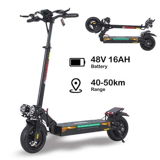 Trottinette Électrique EMANBA L12 Max 800W – 48V 16Ah, Pneus 10", Suspension Intégrale | Stock EU