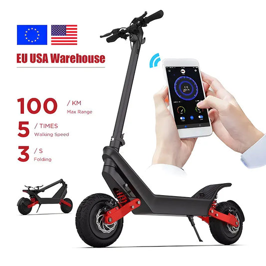 Trottinette Électrique HX Kixin X10 – Double Moteur, 100km, E-ABS, IP54 | CE/FCC/RoHS