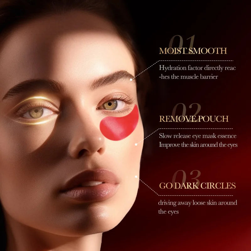 Masque Contour des Yeux à la Grenade Rouge | Anti-Cernes, Anti-Rides & Hydratation Intense