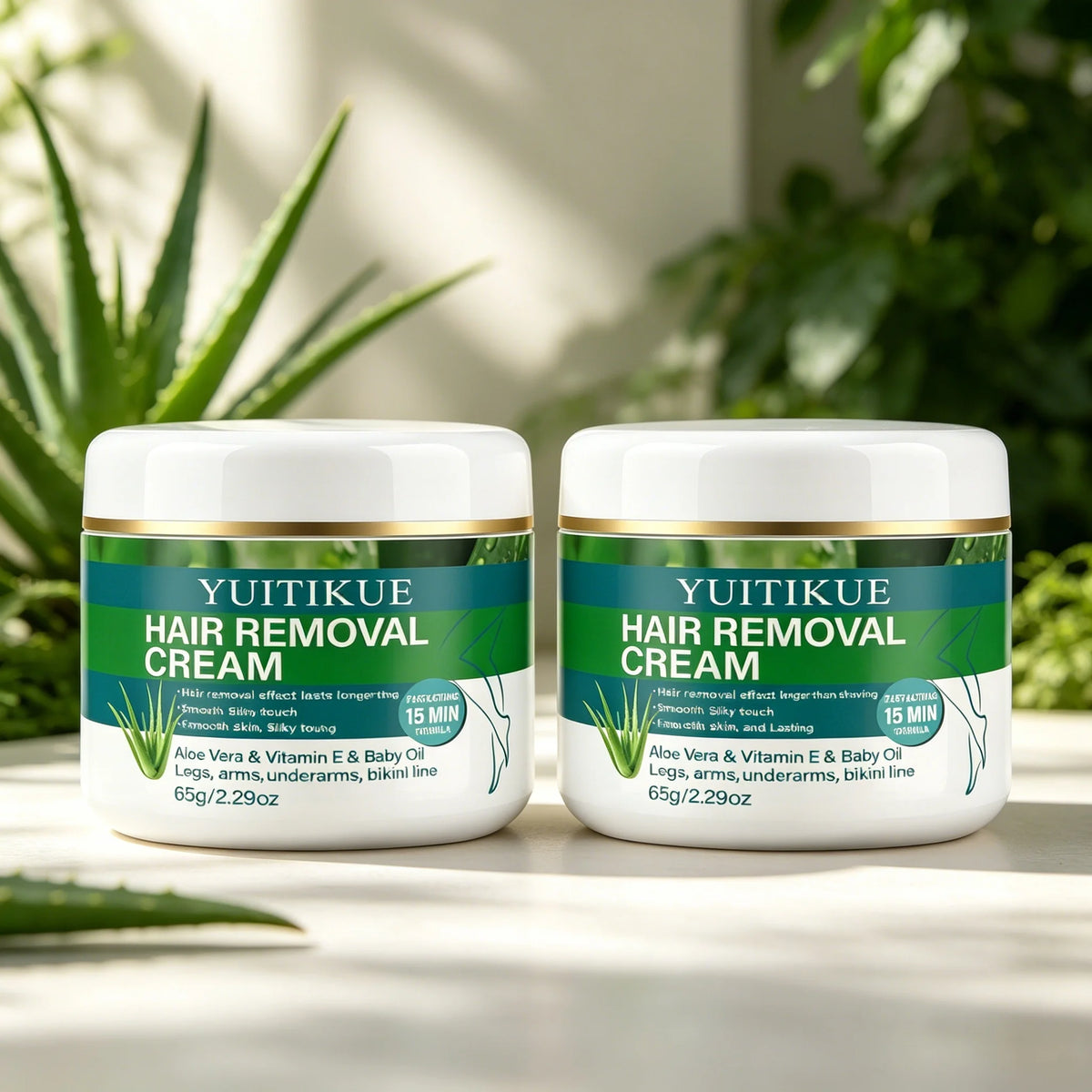 Crème Dépilatoire Aloe Vera & Vitamine E – Action Rapide 15 Min 65g