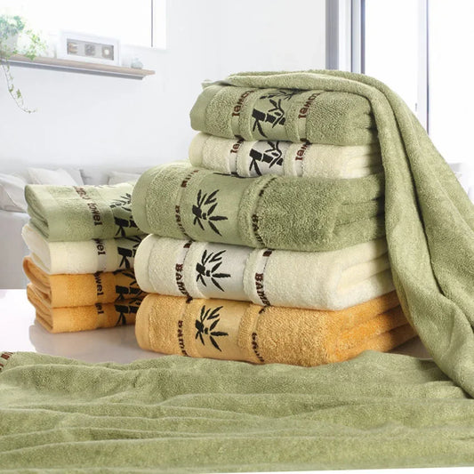Serviettes de Bain en Fibre de Bambou – Set Luxe Absorbant & Séchage Rapide