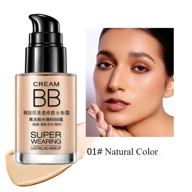 BB Cream Fond de Teint Hydratant – Couvrance Naturelle, Waterproof & Longue Tenue