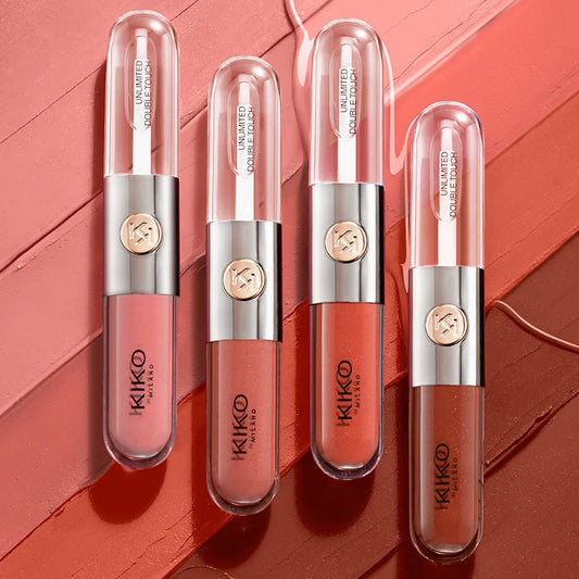 KIKO Milano – Rouge à Lèvres Double Tête & Gloss Miroir Transparent, Longue Tenue