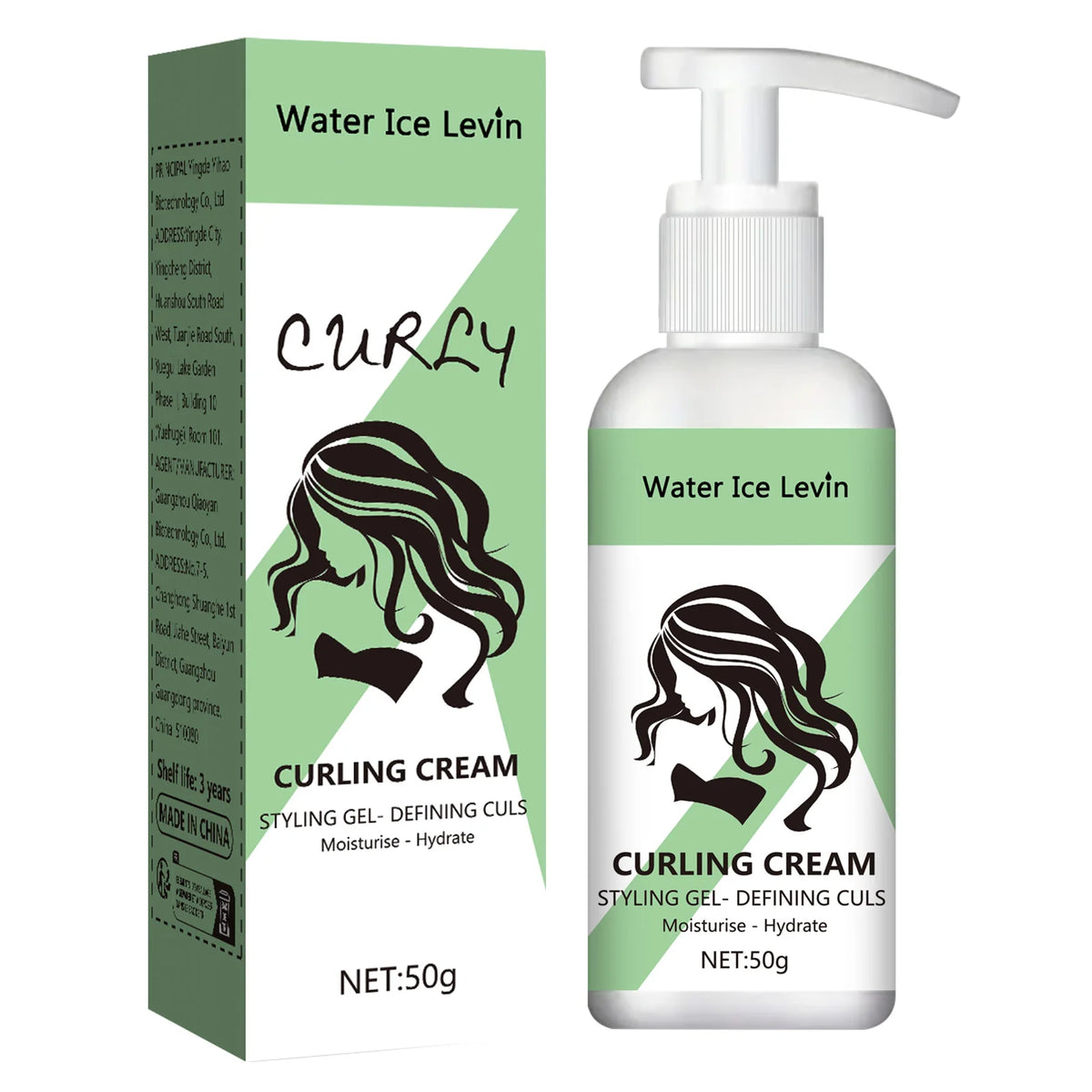 Curly Styling Gel Curling Cream - Define, Moisturize & Hydrate Curls for Bouncy, Shiny Hairstyles with Keratin & Biotin