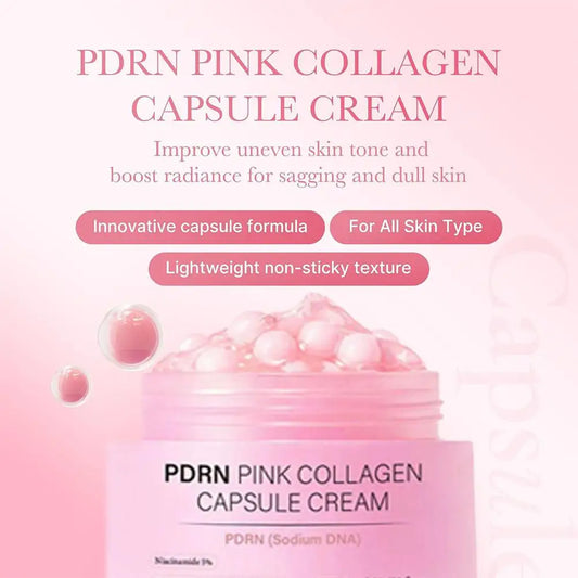 Crème Capsules Collagène PDRN 50ml – Hydratation, Fermeté & Éclat du Visage