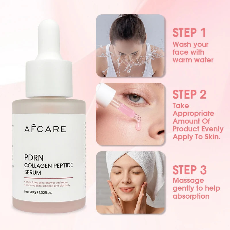 Sérum Visage Rose Collagène Intensif & Peptides de Cuivre – Anti-Âge & Hydratant Style Coréen