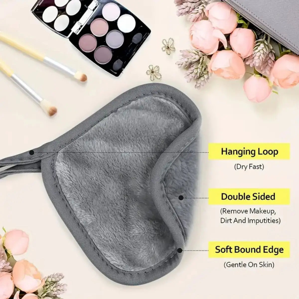 Disques Démaquillants Réutilisables en Microfibre – Lavables, Éco-Responsables avec Anneau de Suspension