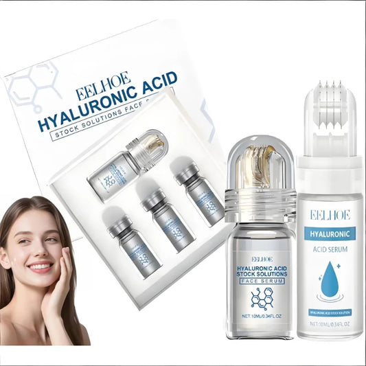 Essence Hydratante à l’Acide Hyaluronique avec Rouleau Microneedle – Soin Coréen Absorbé Rapidement