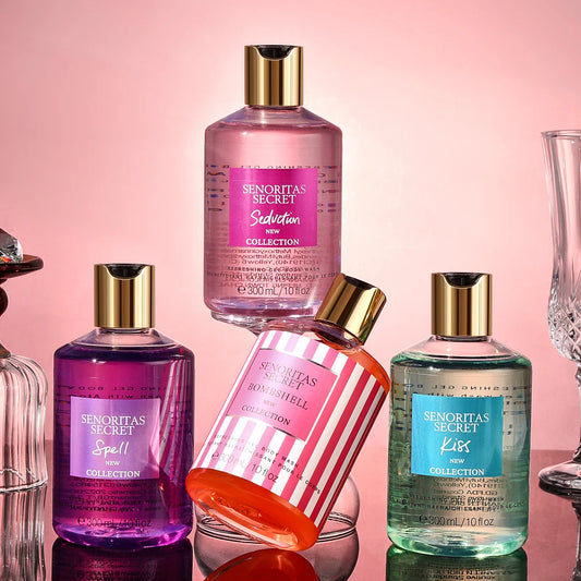 Gel Douche Femme 300ml – Pétale de Velours & Baiser d'Eau | Parfum Longue Durée