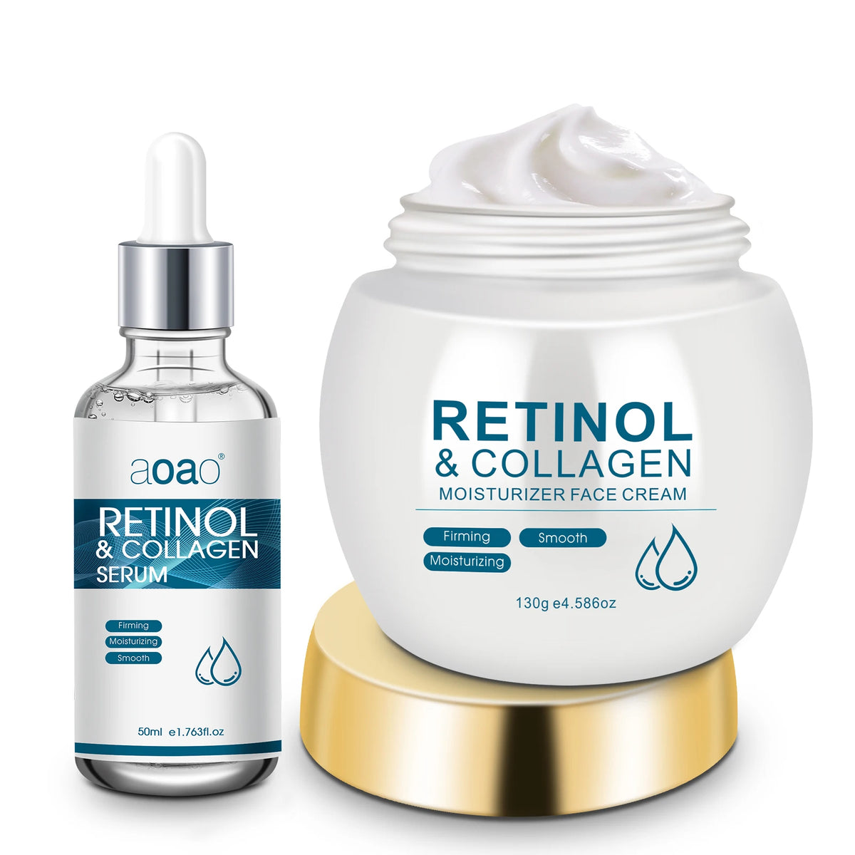 Set Soin Visage Retinol & Sérum Collagène – Hydratation Intense & Anti-Âge