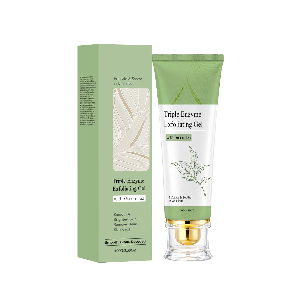 Gel Exfoliant au Thé Vert AMZ 100g – Anti-Cellules Mortes, Pores Purifiés & Éclat | CPNP
