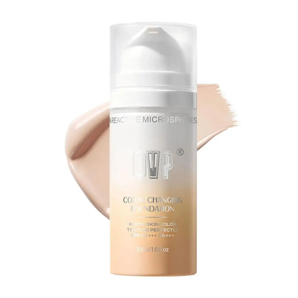 Fond de Teint Solaire Changeant de Couleur SPF50 PA+++ – Longue Tenue & Hydratant