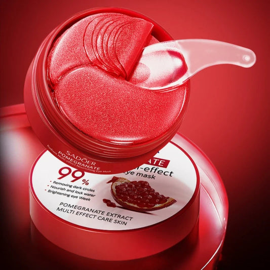 Masque Contour des Yeux à la Grenade Rouge | Anti-Cernes, Anti-Rides & Hydratation Intense