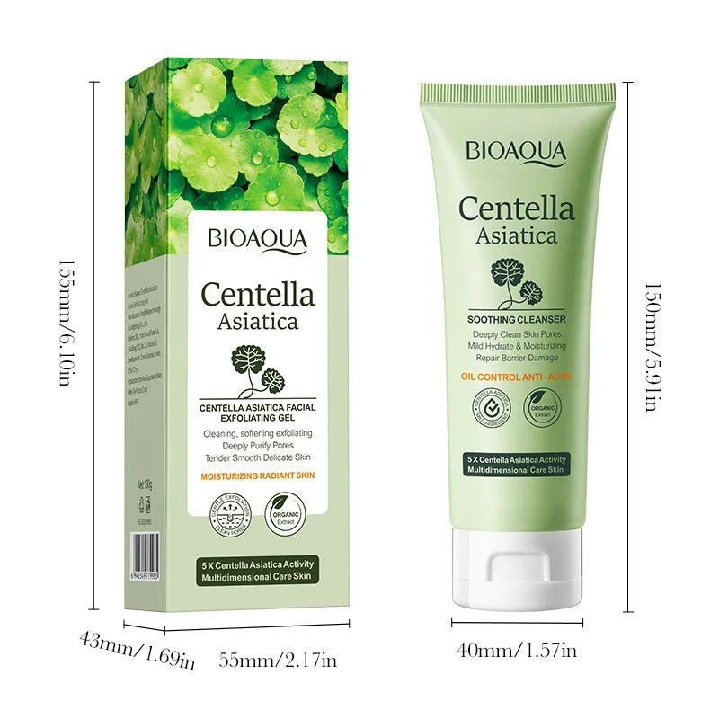BIOAQUA Asiatic Centella Facial Exfoliating Gel Remove Dead Skin Moisturizing Anti-Aging Face Exfoliator Facial Exfoliate Cream