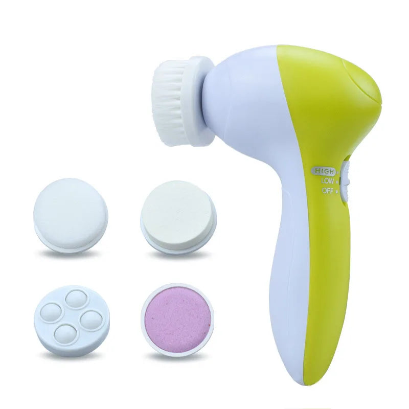 Brosse Nettoyante Visage 5 en 1 – Masseur Électrique Anti-Points Noirs