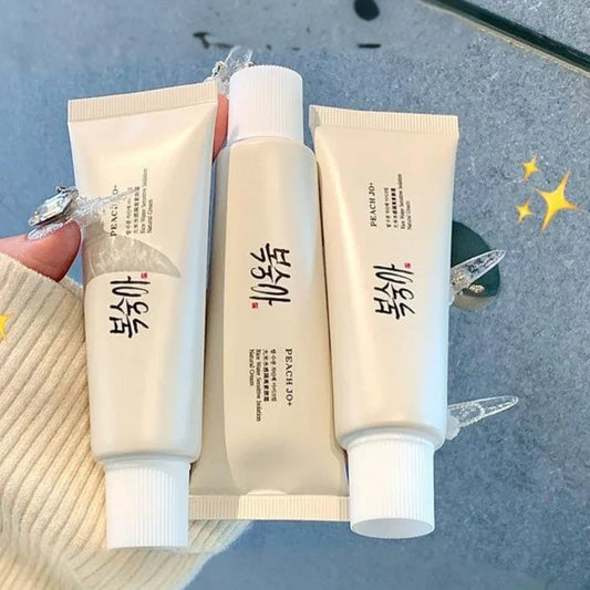 Crème Primer Extrait de Riz SPF50+ 50g – Hydratante, Éclat & Couvrance Légère Style Coréen