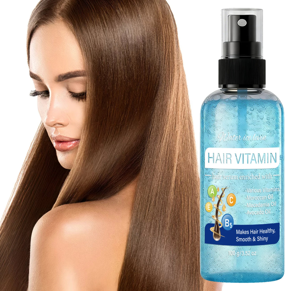 Sérum Capillaire Vitaminé – Argan, Macadamia & Avocat | Spray 100g