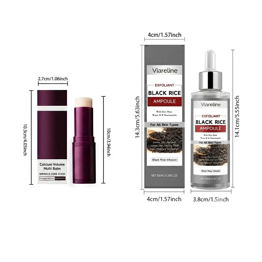 Coffret Soin Hydratant – Baume Stick & Essence au Riz Noir