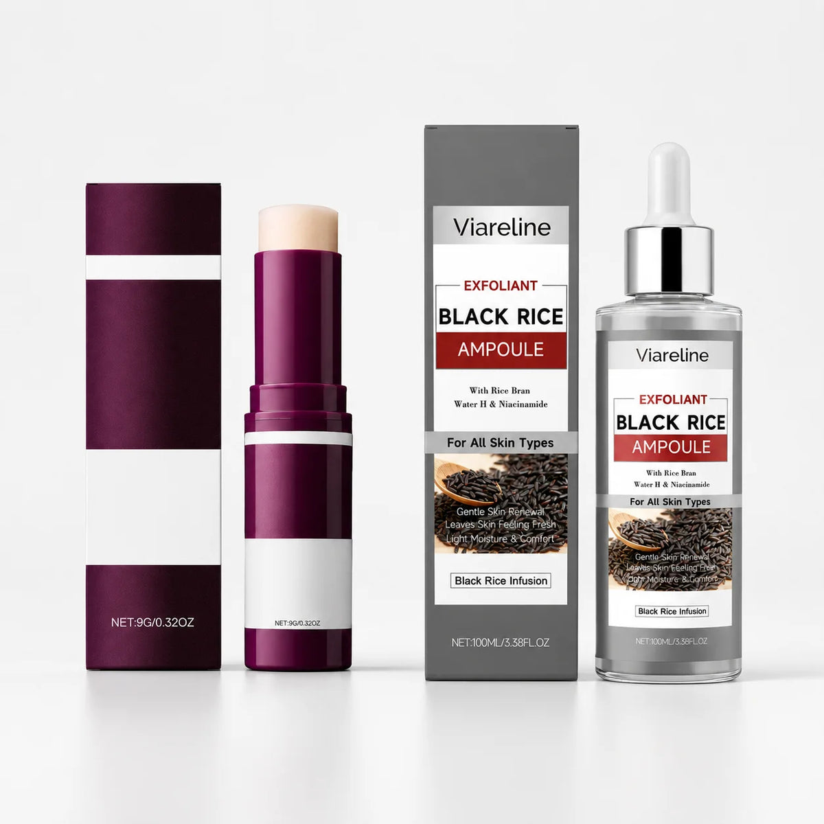 Coffret Soin Hydratant – Baume Stick & Essence au Riz Noir
