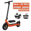 Trottinette Électrique HX X9 – Repliable, 65–100km, 3 Vitesses, IP54, Batterie Amovible | CE/FCC/RoHS