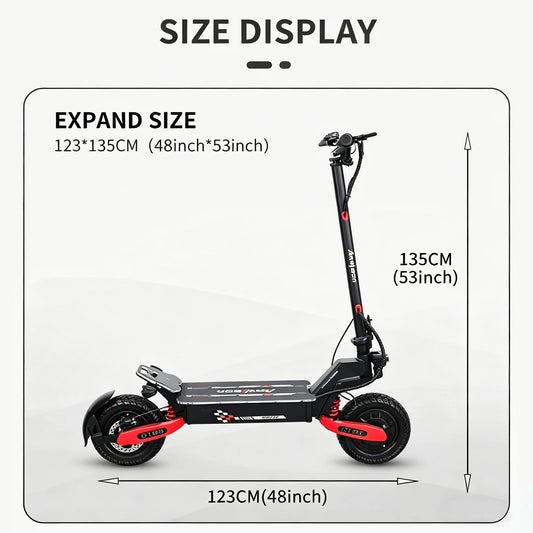 Trottinette Électrique Tout-Terrain T3 – Moteur 1200W, Batterie 48V 13Ah, Pneus 11" & Feux Eagle Eye