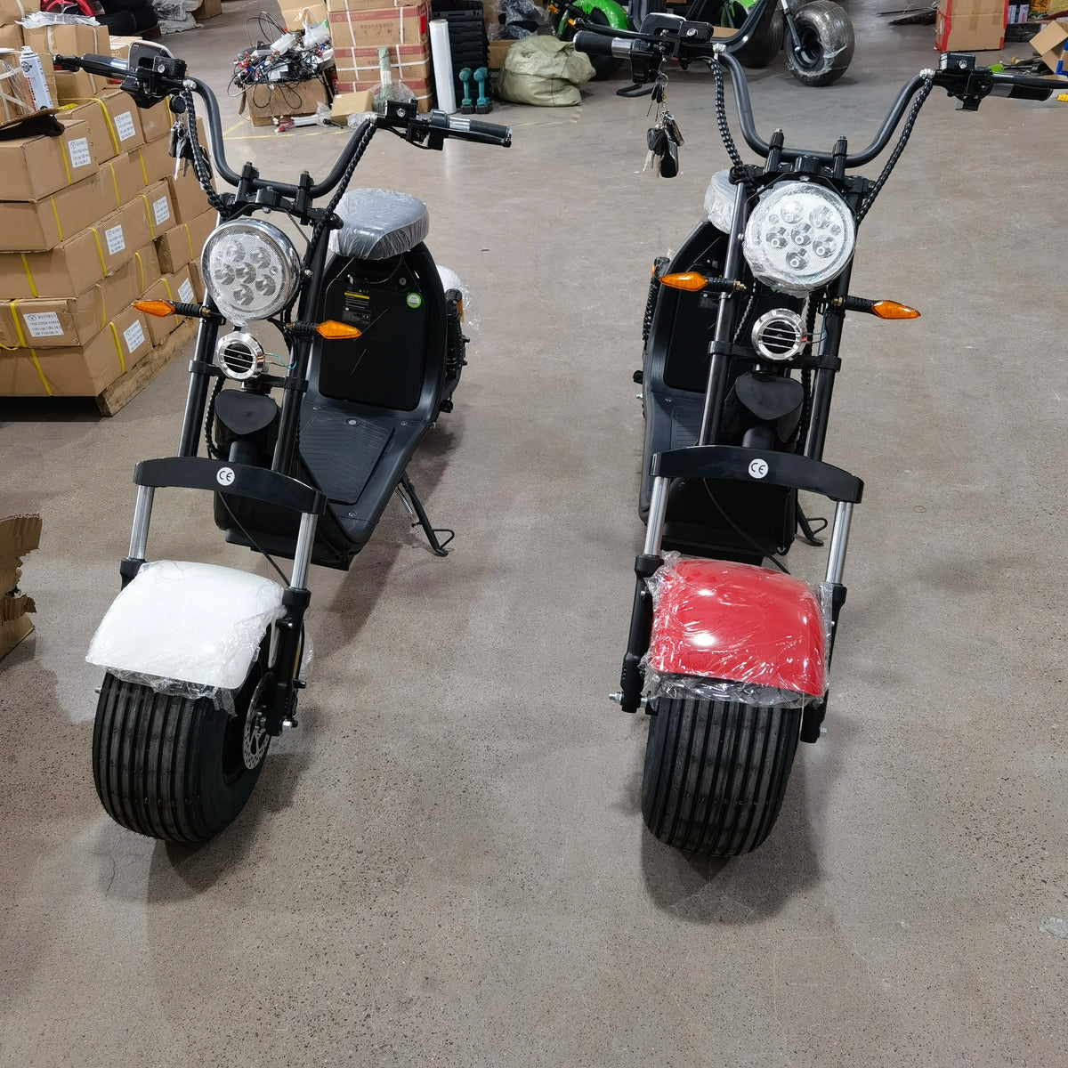 Scooter Électrique Citycoco YIDE – Châssis Acier, 60V 12/20Ah, Batterie Amovible, Full Suspension | 10 Coloris