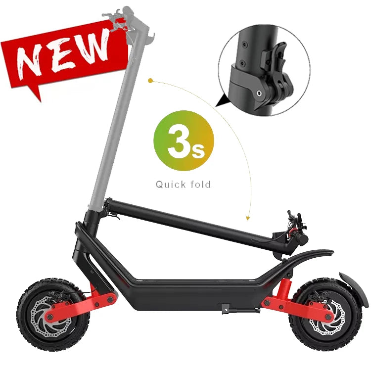 Trottinette Électrique HX Kixin X10 – Double Moteur, 100km, E-ABS, IP54 | CE/FCC/RoHS