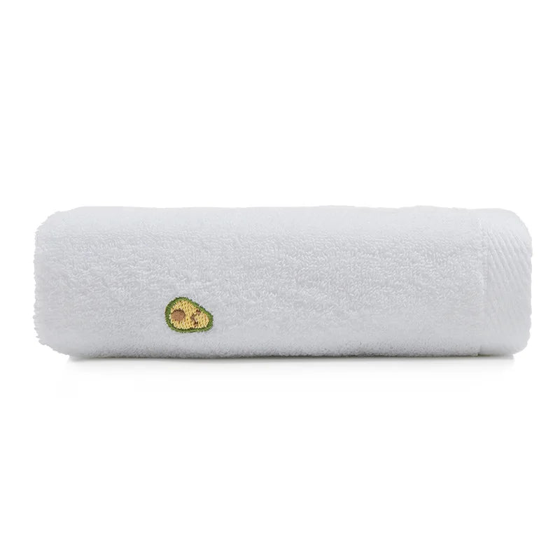 Serviette Visage Coton Motif Avocat 35x75cm – Douce, Absorbante & Lavable en Machine