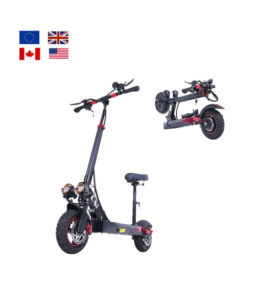 Trottinette Électrique X6 800W avec Siège – 48V 15Ah, Tout-Terrain 10", Suspension Intégrale
