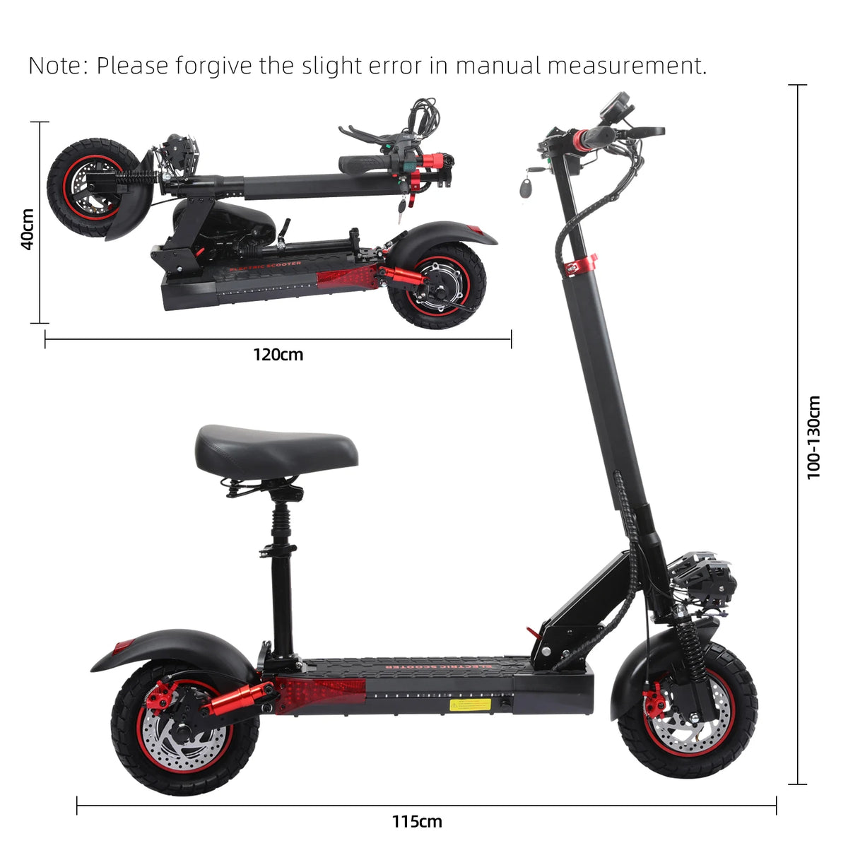 Trottinette Électrique Freeboy J01 avec Siège – 48V 15Ah, 250W, 55km, Double Suspension | IPX5