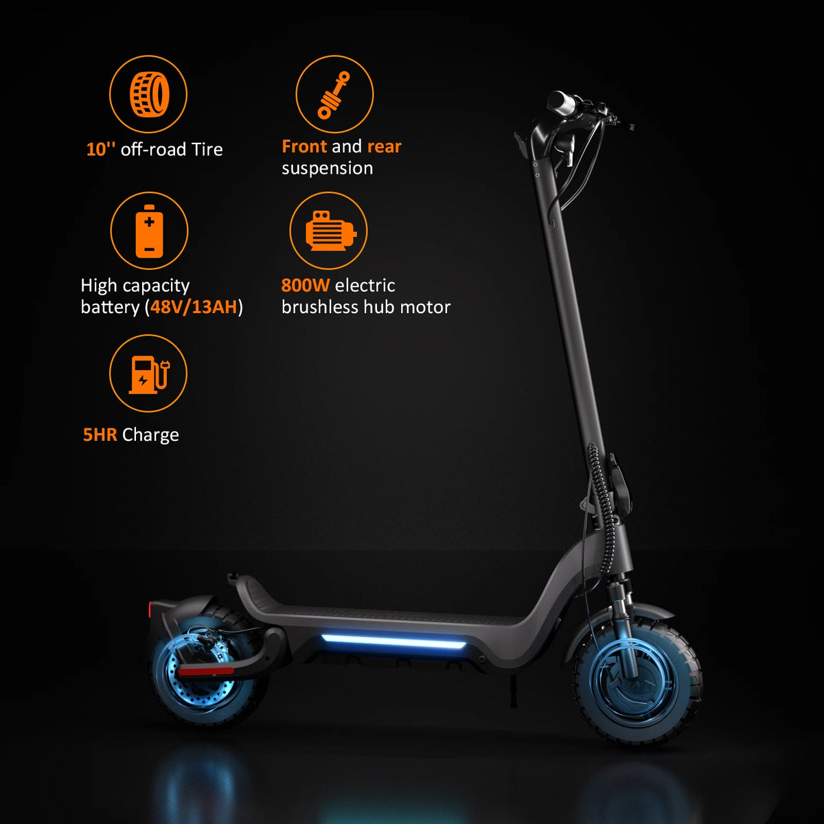 Trottinette Électrique LINKSPORTS 800W 48V 15Ah – Tout-Terrain, Grande Autonomie & Livraison EU