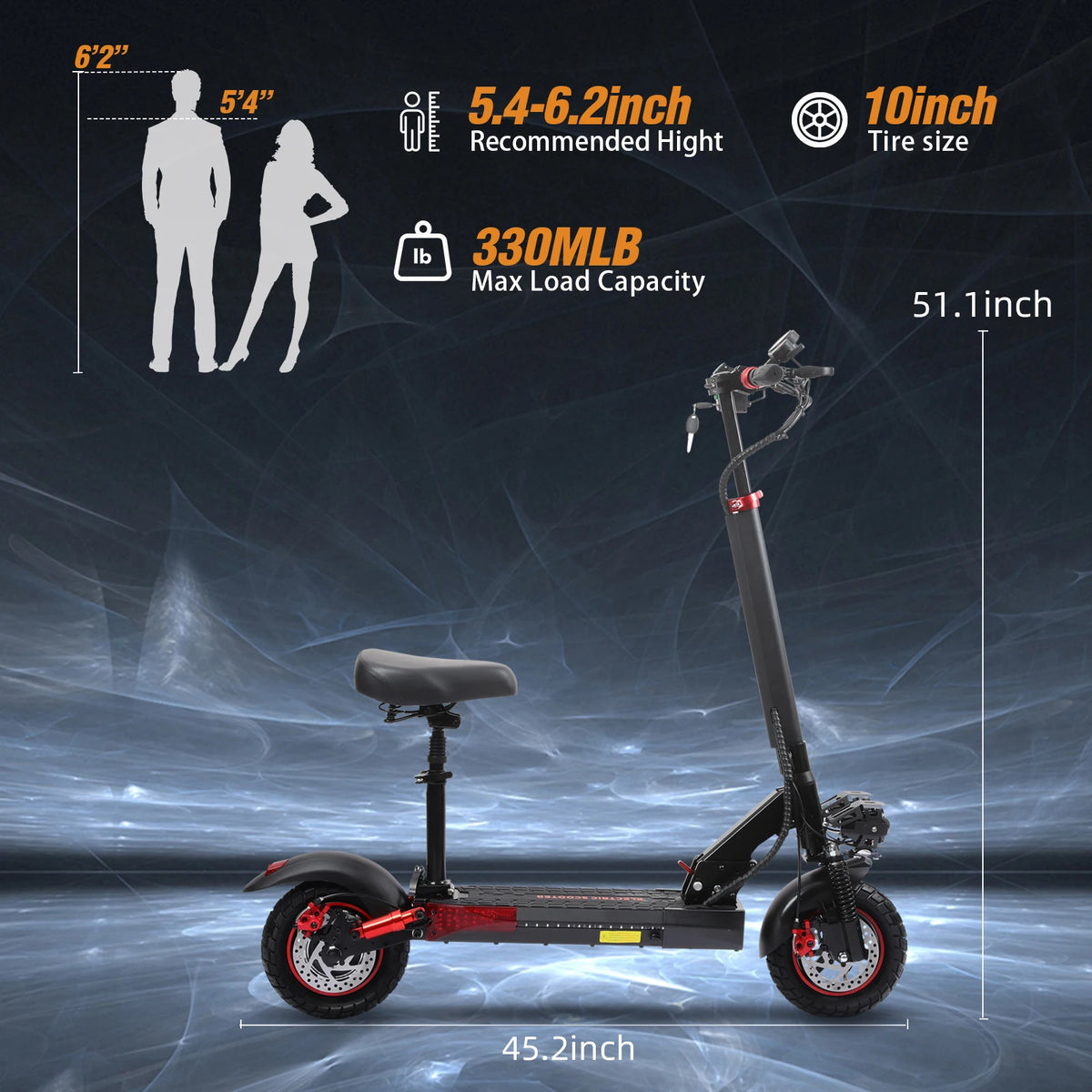 Trottinette Électrique Freeboy J01 avec Siège – 48V 15Ah, 250W, 55km, Double Suspension | IPX5