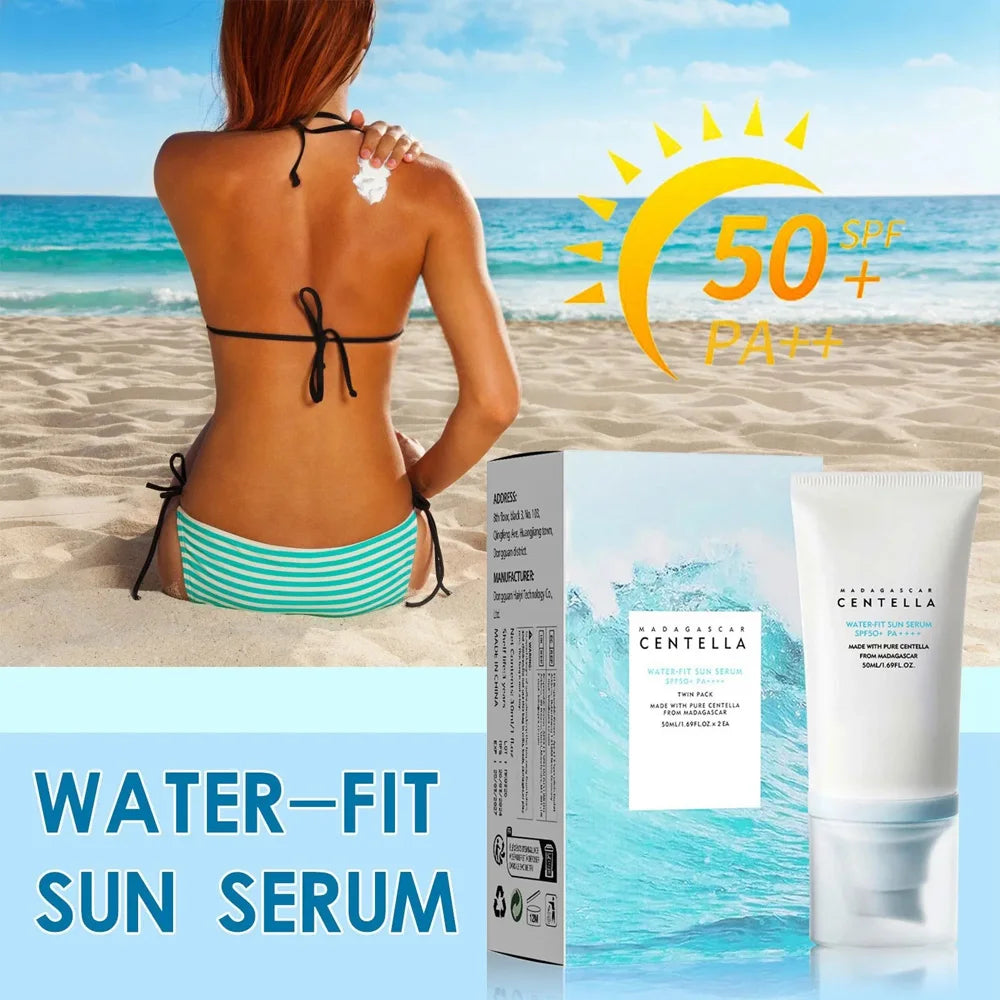 Crème Solaire Visage SPF50+ à la Centella – Protection UV, Hydratation & Éclat Coréen