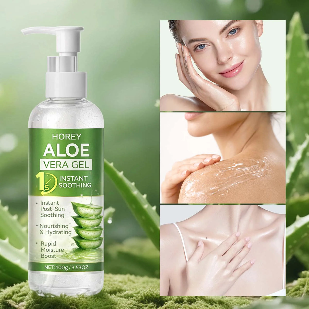 Gel Apaisant à l'Aloe Vera – Hydratation Visage & Corps 100g