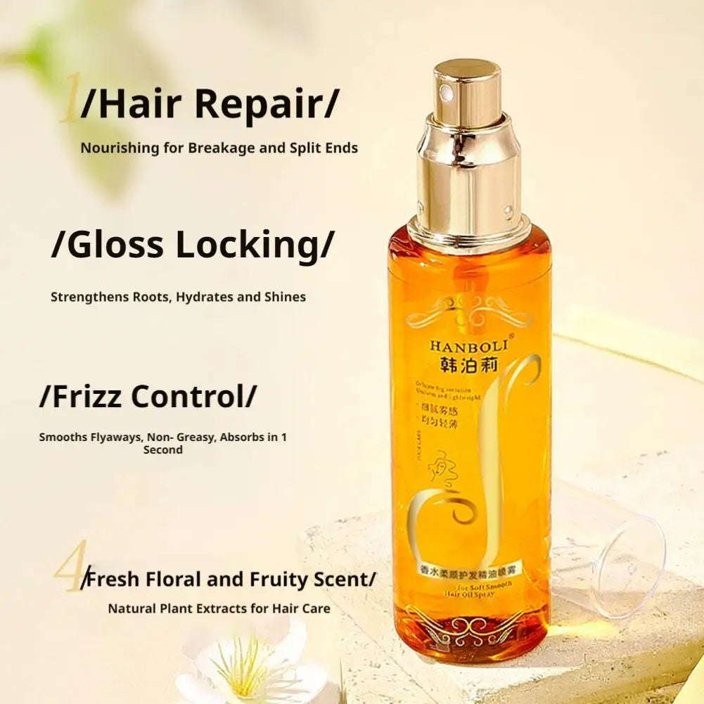 Huile Capillaire en Spray – Soin Nourrissant & Anti-Frisottis 100ml