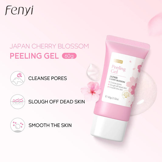 Gel Exfoliant Sakura FENYI – Fleur de Cerisier, Éclat & Pores Affinés | Soin Visage 60g
