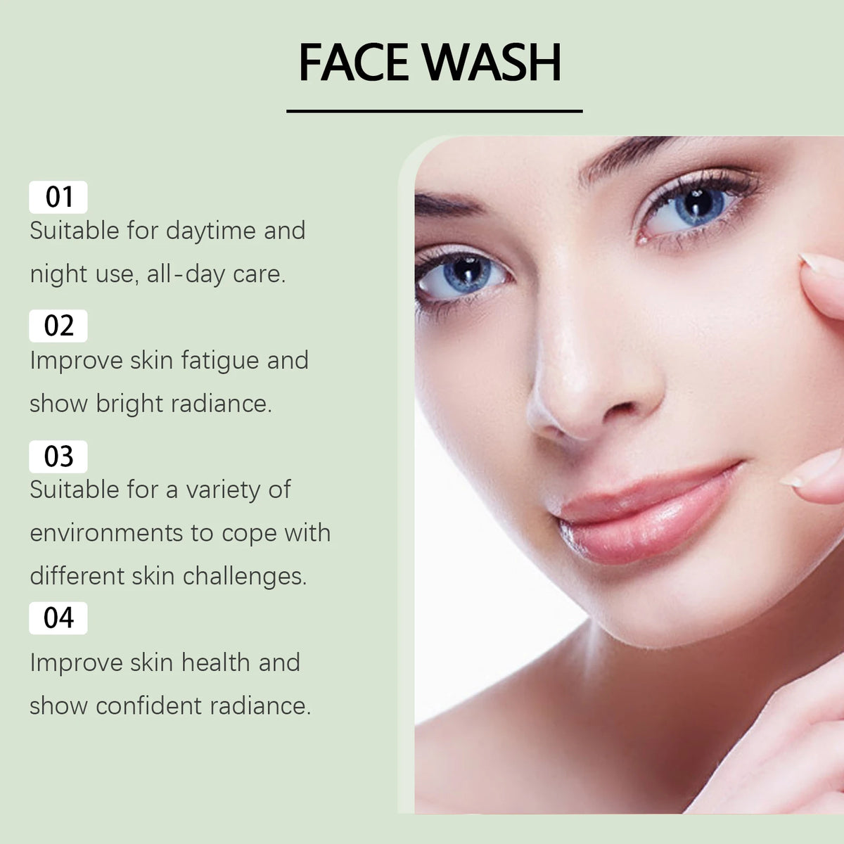Gel Nettoyant Visage Acide Hyaluronique Hoygi 100ml – Nettoyage en Profondeur, Démaquillant & Hydratant | Peaux Sensibles