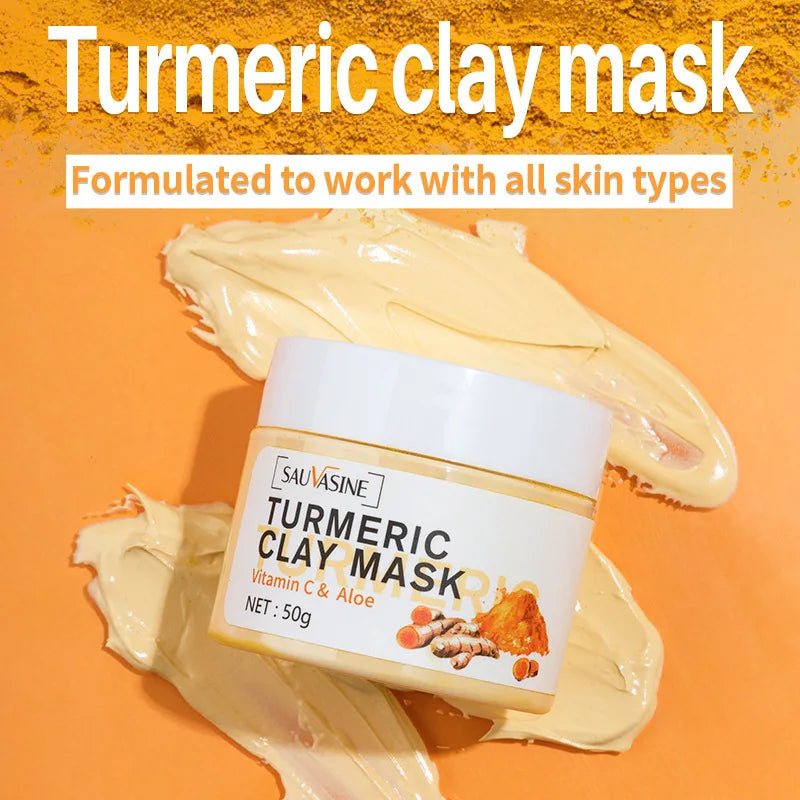 Masque Argile Curcuma & Vitamine C LAIKOU | Purifiant, Anti-Acné & Éclatant | Certifié CPNP