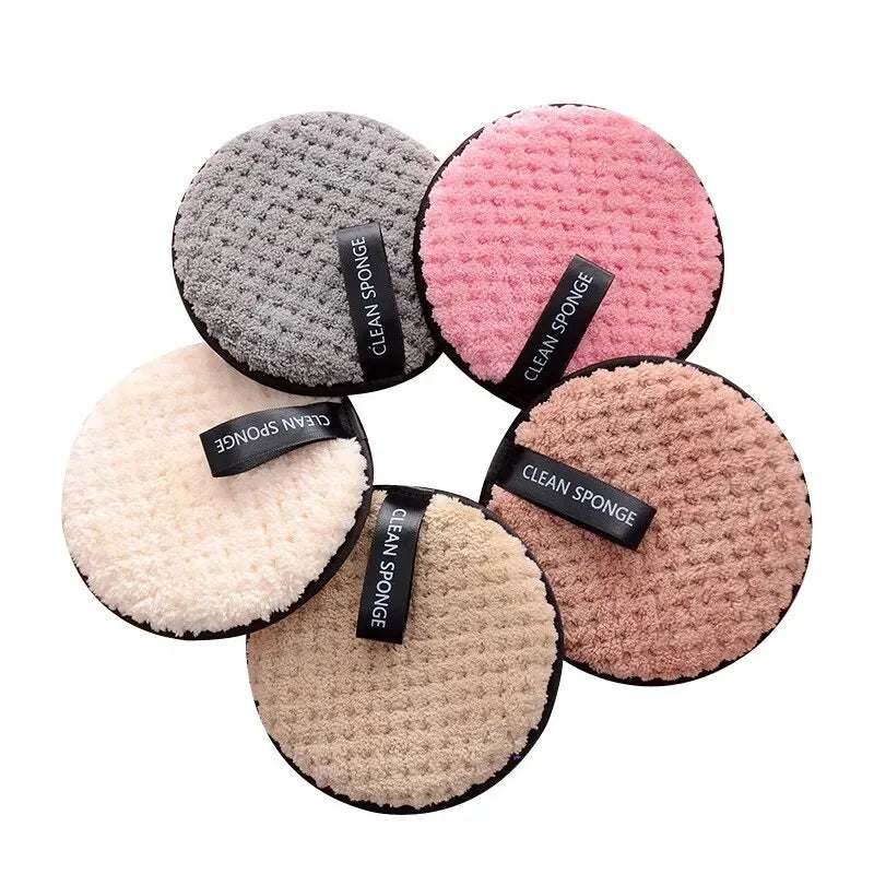 Tampons Démaquillants Microfibre Réutilisables – Lot de 4 | Doux, Lavables & Éco-Responsables