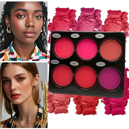 Palette Blush Matte 6 Teintes Grand Format | Contouring & Longue Tenue