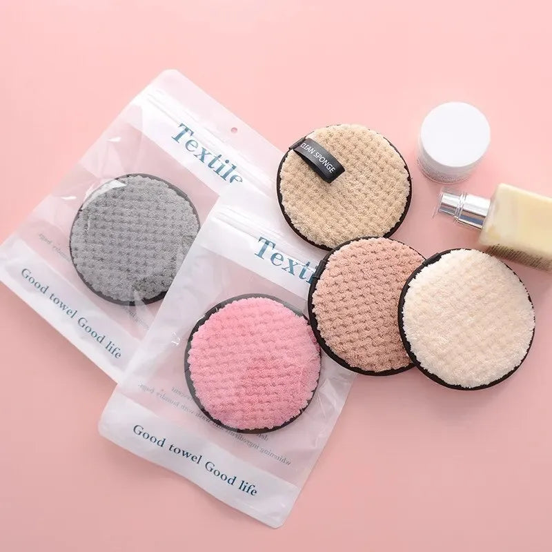 Tampons Démaquillants Microfibre Réutilisables – Lot de 4 | Doux, Lavables & Éco-Responsables