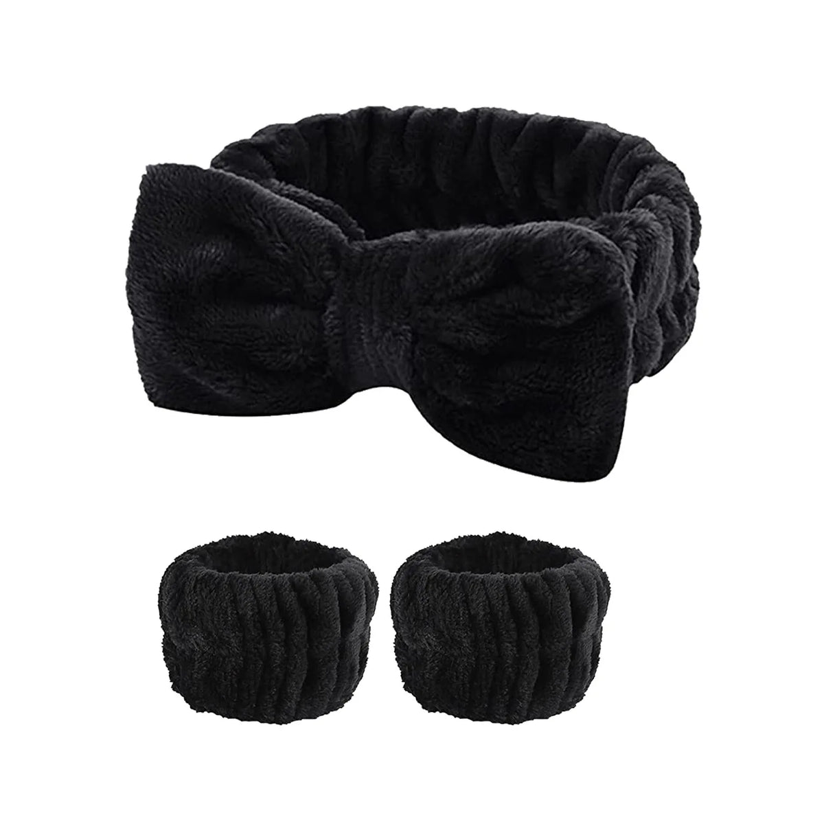 Bandeaux Spa & Poignets Absorbants – Set Beauté Coral Fleece