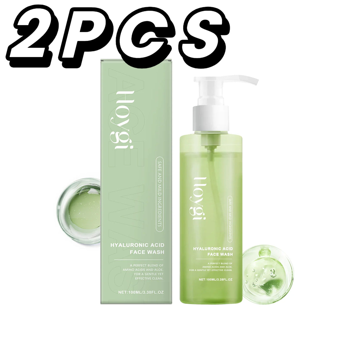 Gel Nettoyant Visage Aloe Vera & Acide Hyaluronique – Démaquillant & Pores Resserrés | 100ml