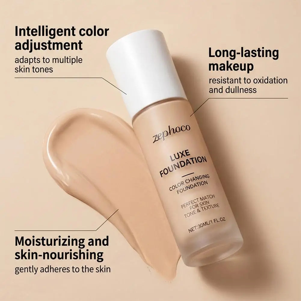 Fond de Teint Thermo-Changeant 30ml – S’Adapte à Votre Teinte en 60s | Tenue 24h