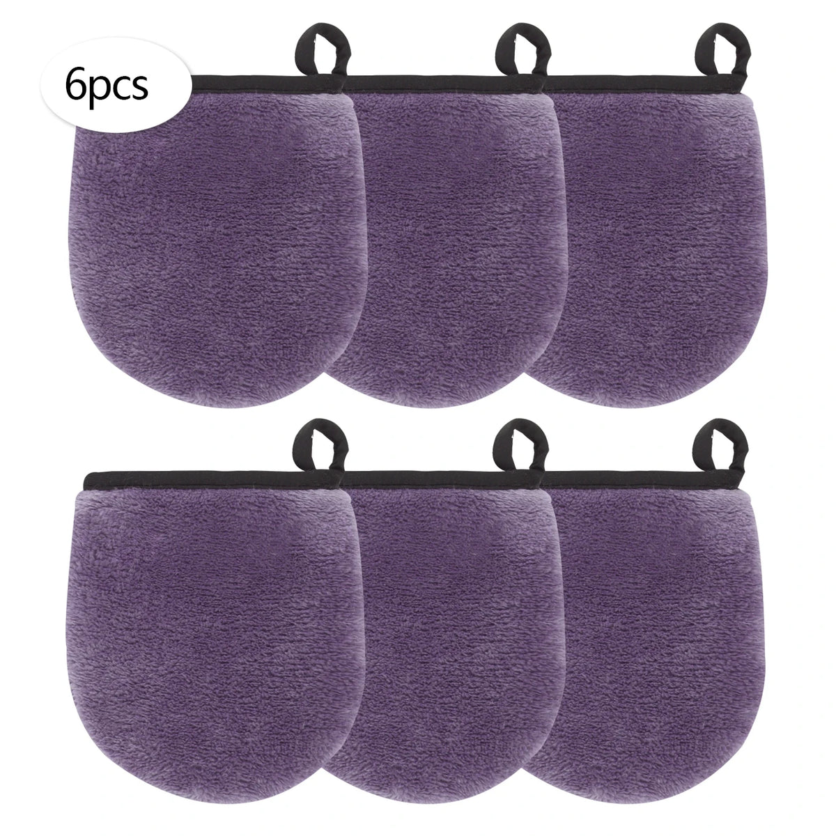 Gants & Carrés Démaquillants Réutilisables – Lot de 2, 4 ou 6 – Tous Types de Peau