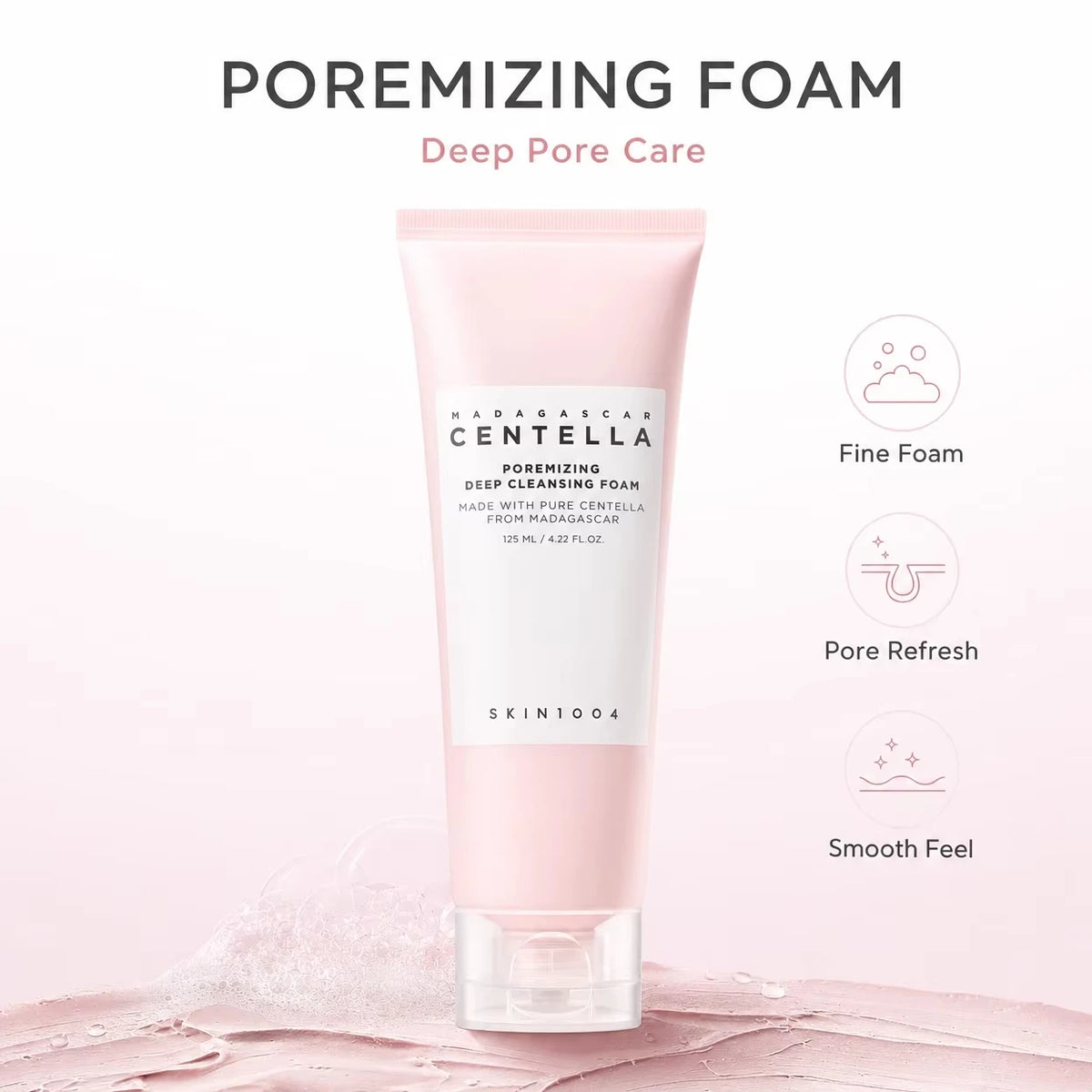 Mousse Nettoyante Centella Korean Poremizing – Gel Clarifiant & Hydratant | SKIN1004 | 125ml