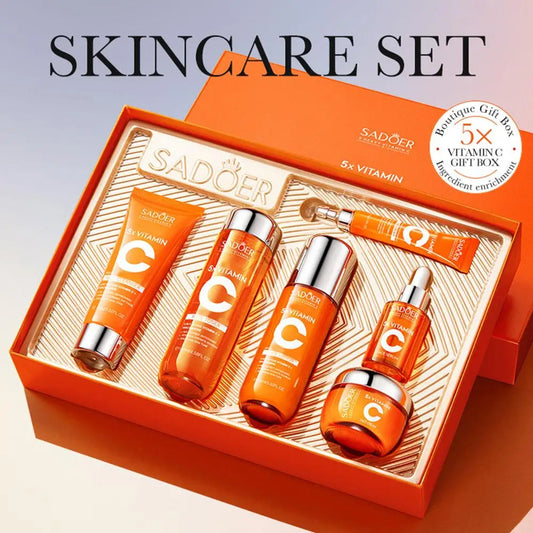 5-Piece Vitamin C Korean Skincare Gift Set – Hydration, Anti-Aging & Radiance