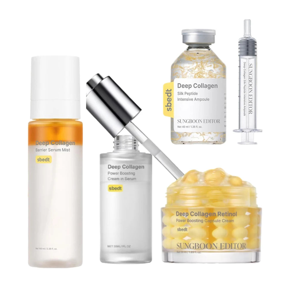 Ampoule Collagène & Peptides Soie 40ml – Sérum Anti-Rides Hydratant Style Coréen