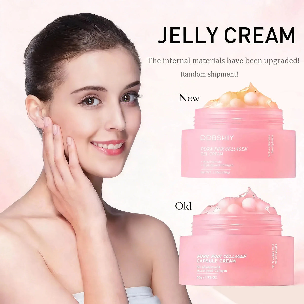 Crème Capsules PDRN Collagène Rose & Niacinamide – Hydratante, Éclat & Anti-Taches Style Coréen